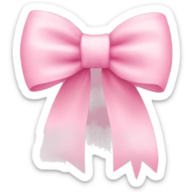 Baby pink bow sticker
