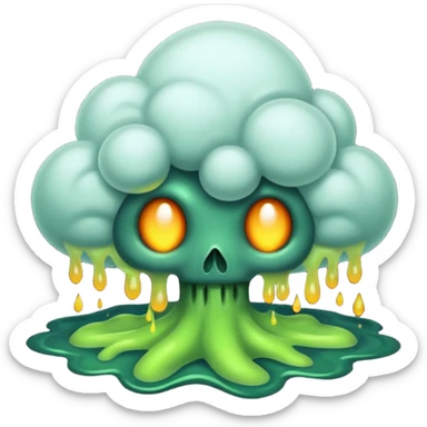a poisonous cloud of gas, dark swamp color sticker