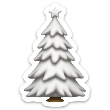 white christmas tree sticker