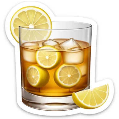 mach mir einen Whiskey sour in emoji form sticker