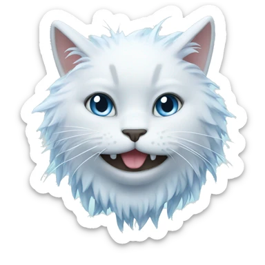 Cat with a lot of frost sticker