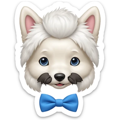 Groom dog with bowtie sticker