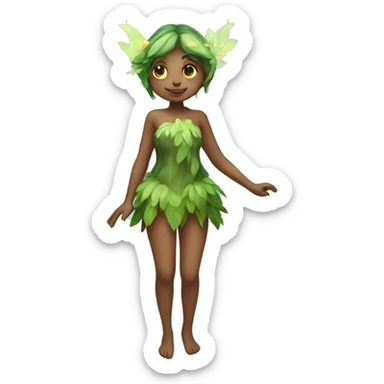 forest fairy with translucent wings  sticker