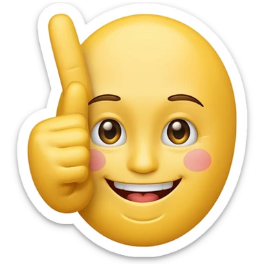 Smile face with a middle finger flicking people off sticker