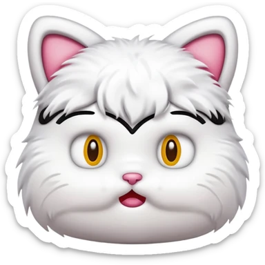 Hello kitty looking disgusted but confused sticker