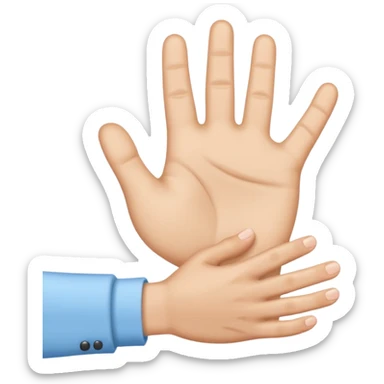 make it the exact hex color of A8F2F9, the last picture the handshake emoji. make it both look like an actual hand with 5 fingers sticker