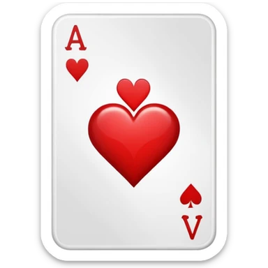 ace of heart poker card sticker