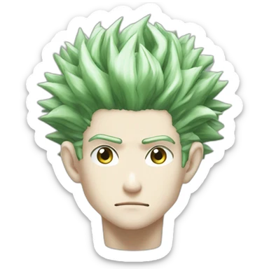 gon hxh, brain thinking hard, anime effects coming off brain sticker