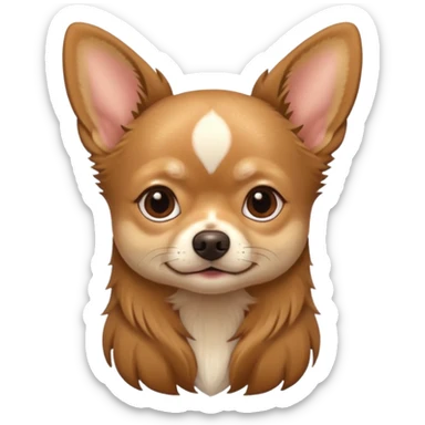 Chihuahua dog with mullet hairstyle sticker