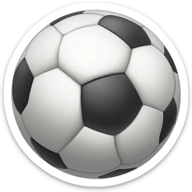 a soccerball with a foot sticker