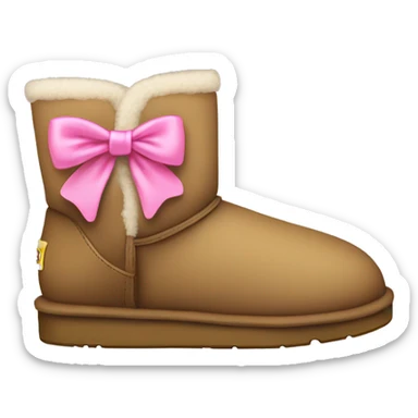 Uggs with pink bow sticker