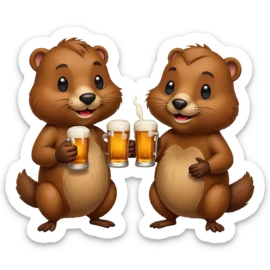 Beavers Drink Beer
 sticker