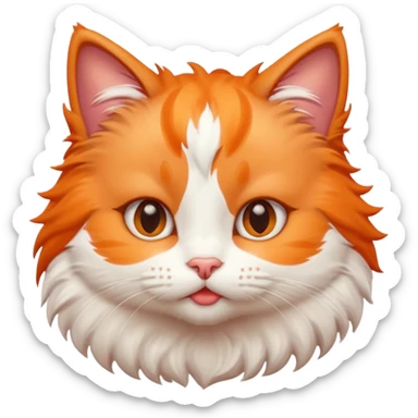 kitty  with human big lips  sticker