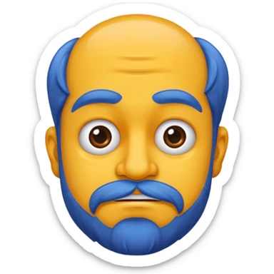 caricature style paint sticker