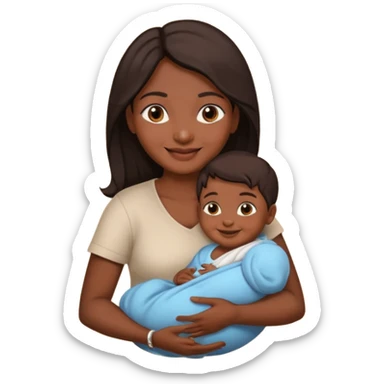 indian mum with infant sticker