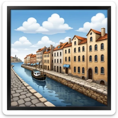 an old city port sticker