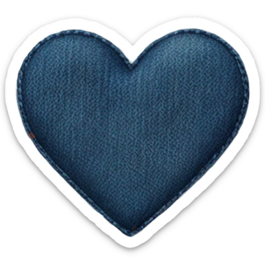 Denim heart  sticker