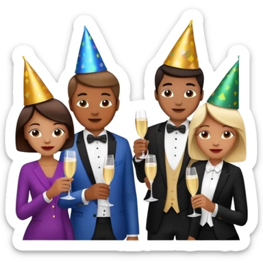 Happy new years sticker