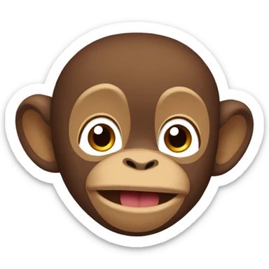 Cute monkey failly   sticker