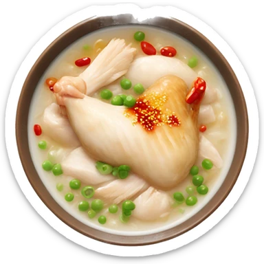 chicken congee with chili oil sticker