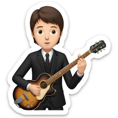 Paul McCartney playing guitar black suit sticker