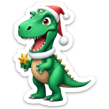 Dino Xmas sticker