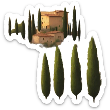 tuscany sundown sticker