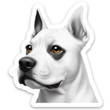 Amstaff in black and white sticker
