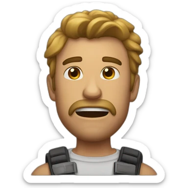 hombre muy furioso sticker