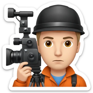 newsroom, cameraman sticker