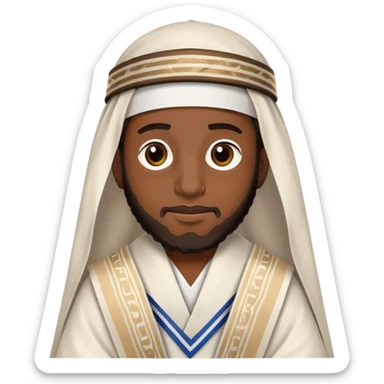Black Jew with a tallit on sticker