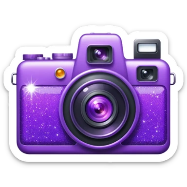 Glitter Camera Purple sticker