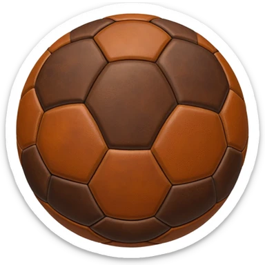 1800's brown soccer ball sticker