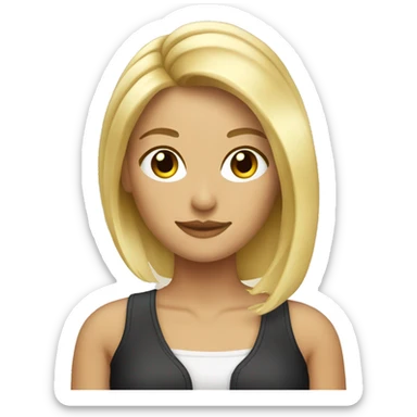 blonde hairstylist sticker