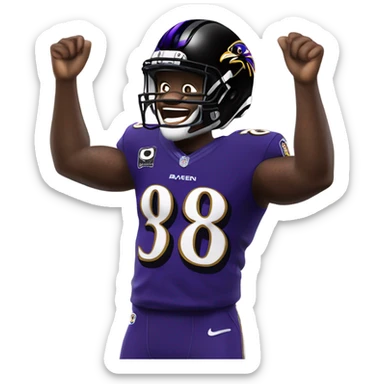 Baltimore ravens Lamar Jackson score sticker