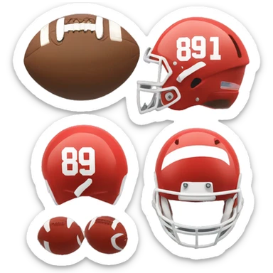Red 87 in football font. and 89 in the 1989 font by Taylor Swift sticker