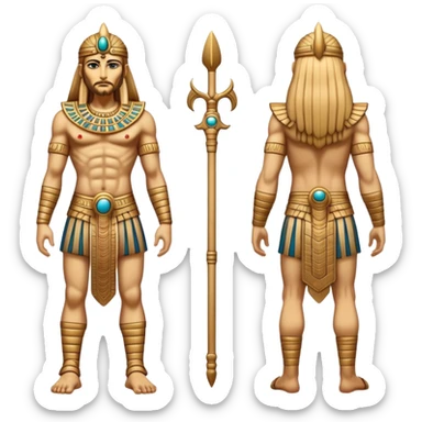 fullbody annunaki enki front and back sticker