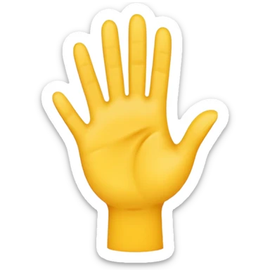 classic yellow emoji character with hand extended forward palm out to indicate no permission sticker
