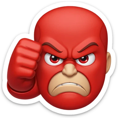 thumbs down with red lines for emphasis sticker