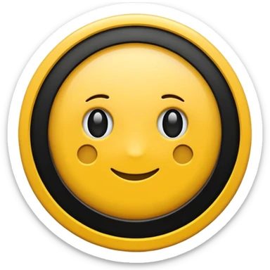 Etoile jaune noir cercle jaune sticker