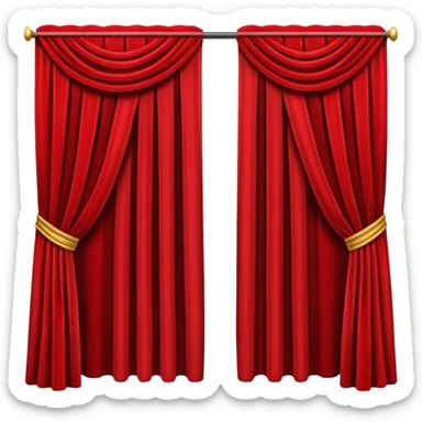 create a series of images for Theatre soft goods Inventory showing theatre curtains sticker