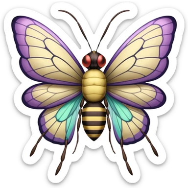 Beedrill-Butterfree-Beautifly-Venomoth-fusion sticker