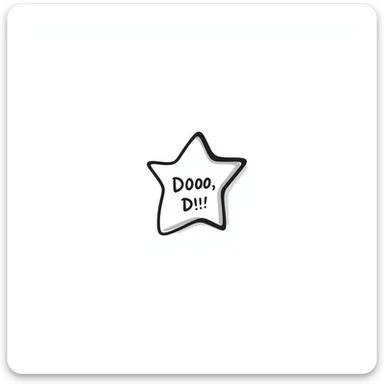 star-shaped sticky note with handwritten text sticker
