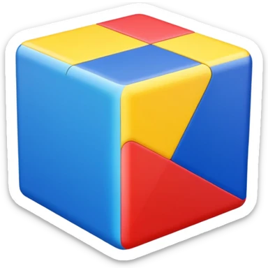 colourful cube sticker