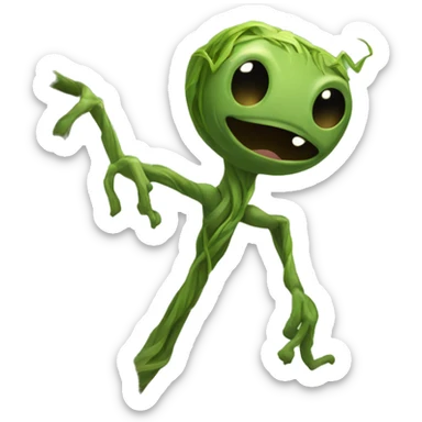 bowtruckle: Small, tree-guardian creatures resembling sticks with eyes, known for their attachment to particular trees and wood. sticker