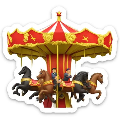communist on a carousel sticker