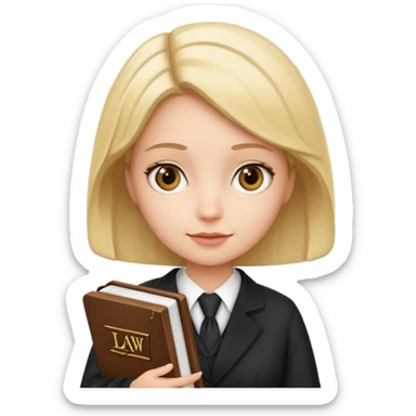 Cat lawyer girl  sticker