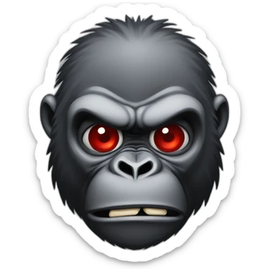 Angry Gorilla Red eyes sticker