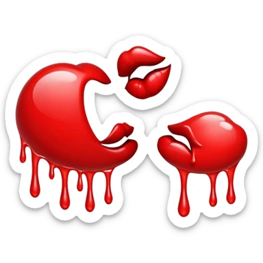 Drippy kisses  sticker