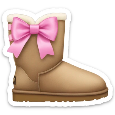 Ugg with pink bow sticker